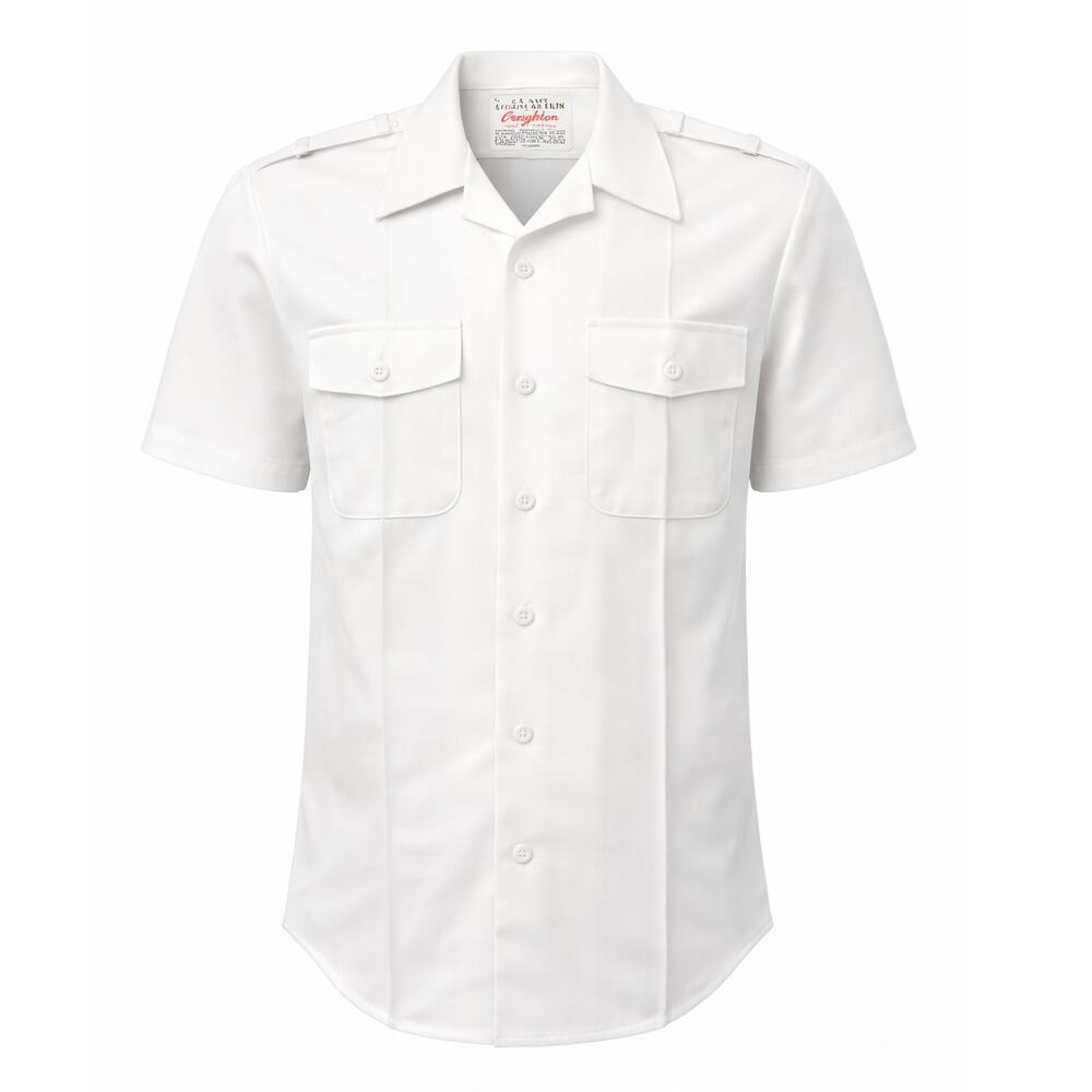 U.S. Navy Official Uniform Creighton White Short Sleeve 16L 16½ Military Shirt